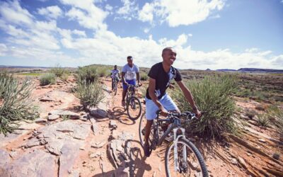 Biking in Hells Gate Park
